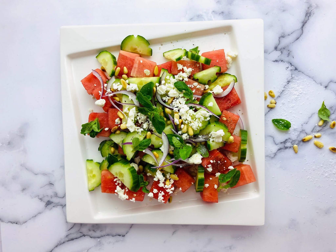 How to make Mediterranean Watermelon, Cucumber, and Feta Salad