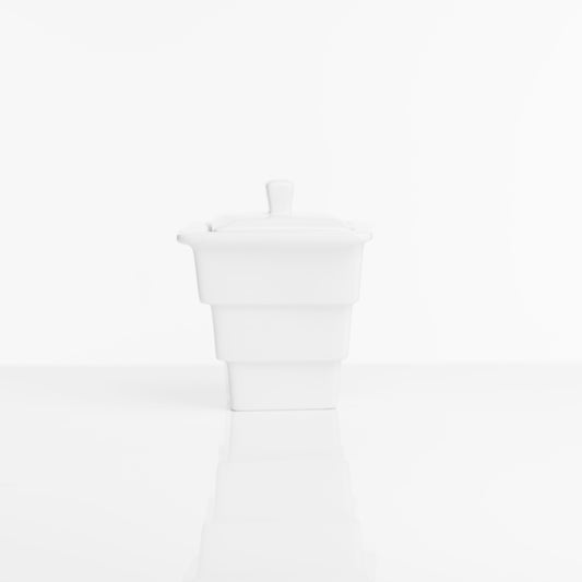 Porcelain Sugar Pot. 200 ml. High-fired porcelain.